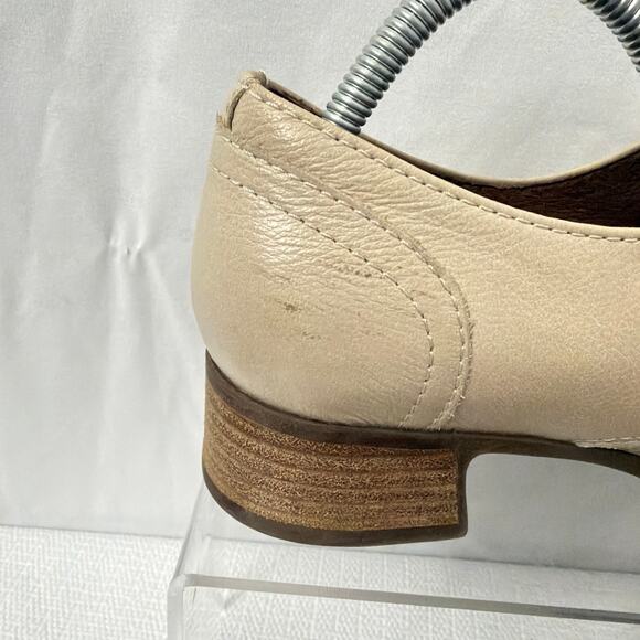 Dansko Shoes Womens 5.5-6 US Louise Beige Cream Perforated Block Heel Lace Up 36 - Picture 10 of 12